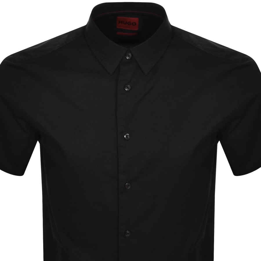 Image number 2 for HUGO Short Sleeved Ebor Shirt Black
