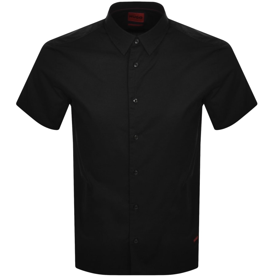 Image number 1 for HUGO Short Sleeved Ebor Shirt Black