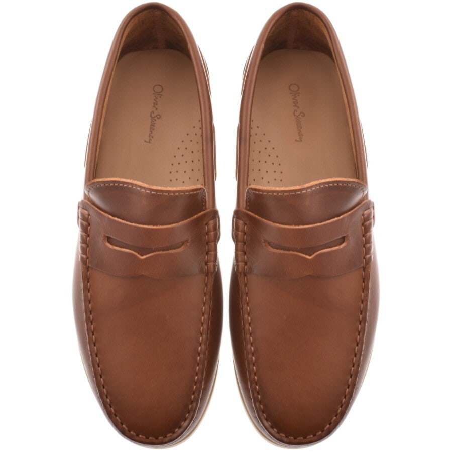 Image number 3 for Oliver Sweeney Menorca Loafer Shoes Brown