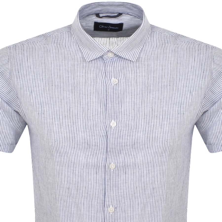 Image number 2 for Oliver Sweeney Eakring Short Sleeve Shirt Blue