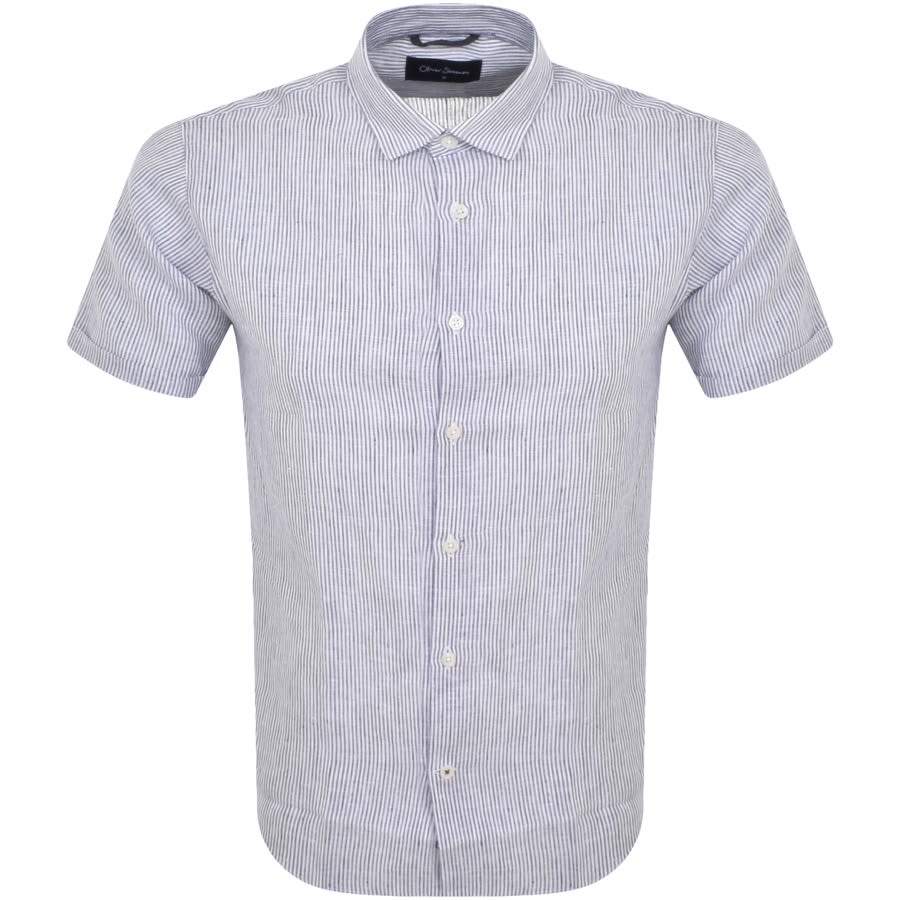 Image number 1 for Oliver Sweeney Eakring Short Sleeve Shirt Blue