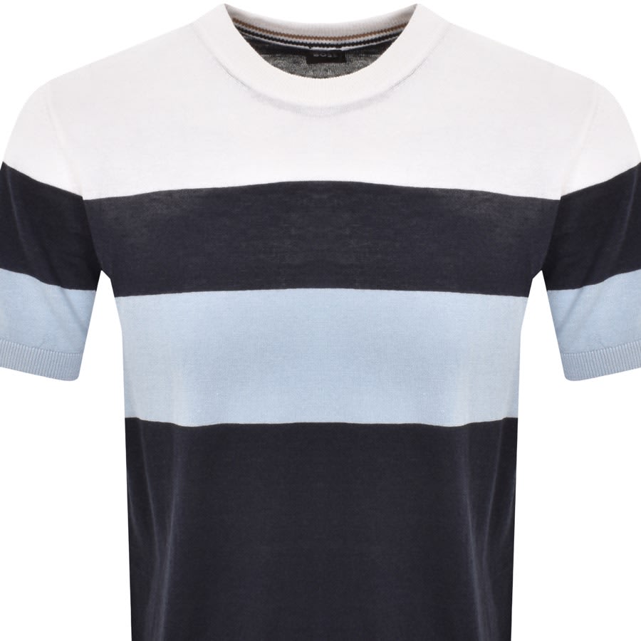 Image number 2 for BOSS Tramonte Knit T Shirt Blue