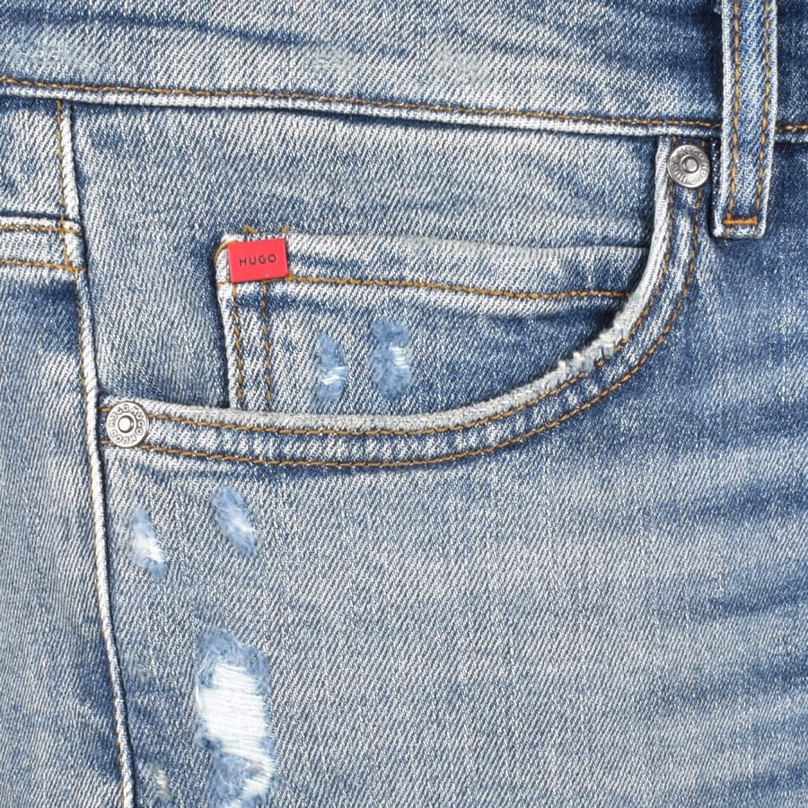 Image number 4 for HUGO 634 Tapered Fit Jeans Blue