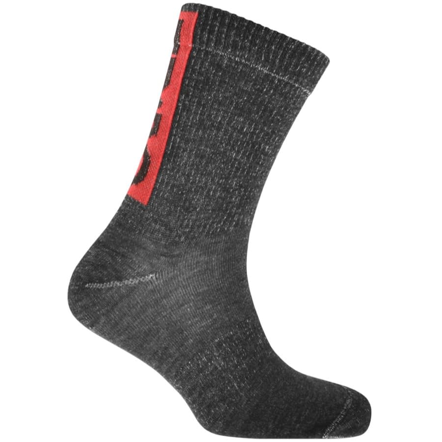 Image number 3 for HUGO 2 Pack Rib Faded Socks Black