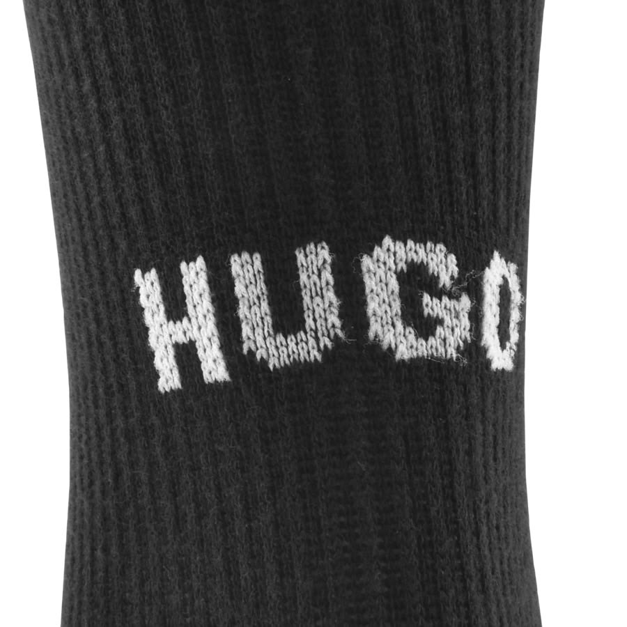 Image number 5 for HUGO 2 Pack Rib Faded Socks Black