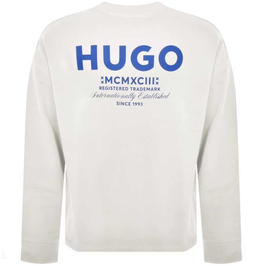 Blue and white sweatshirt top