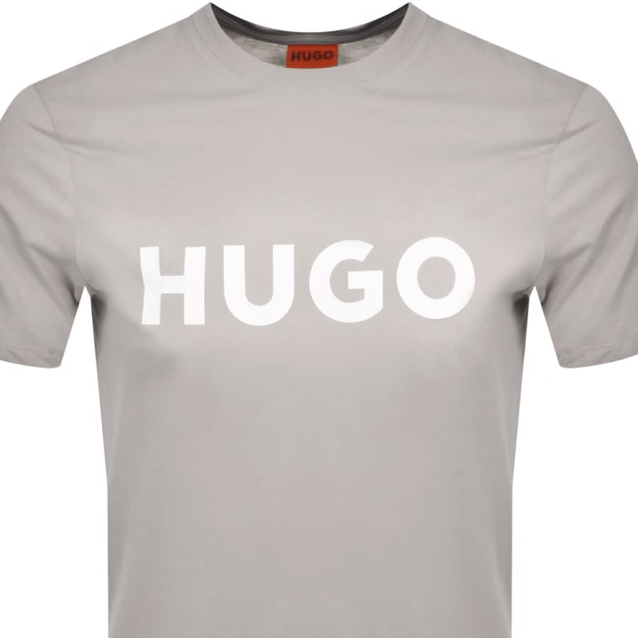Image number 2 for HUGO Dulivio Crew Neck T Shirt Grey