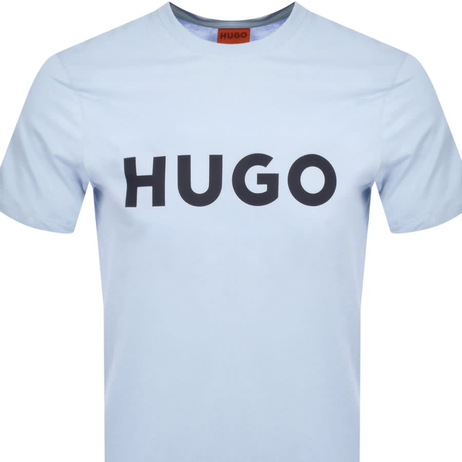 Image number 2 for HUGO Dulivio Crew Neck T Shirt Blue