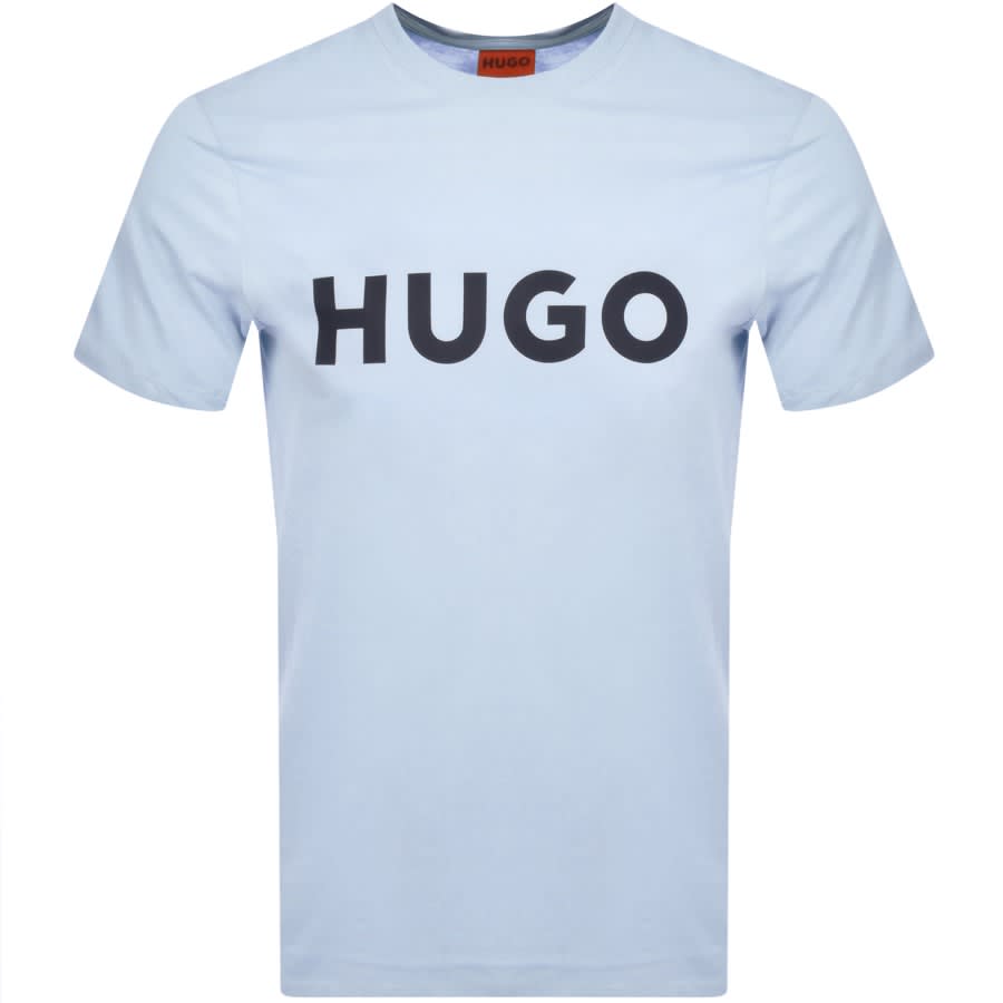 Image number 1 for HUGO Dulivio Crew Neck T Shirt Blue