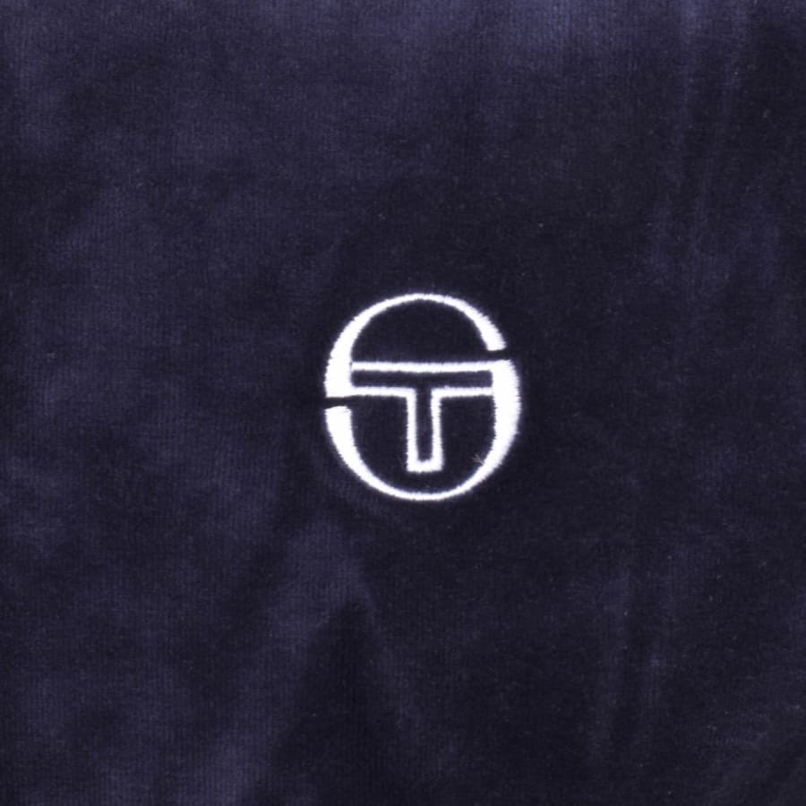 Image number 3 for Sergio Tacchini Primo Velour Polo T Shirt Blue