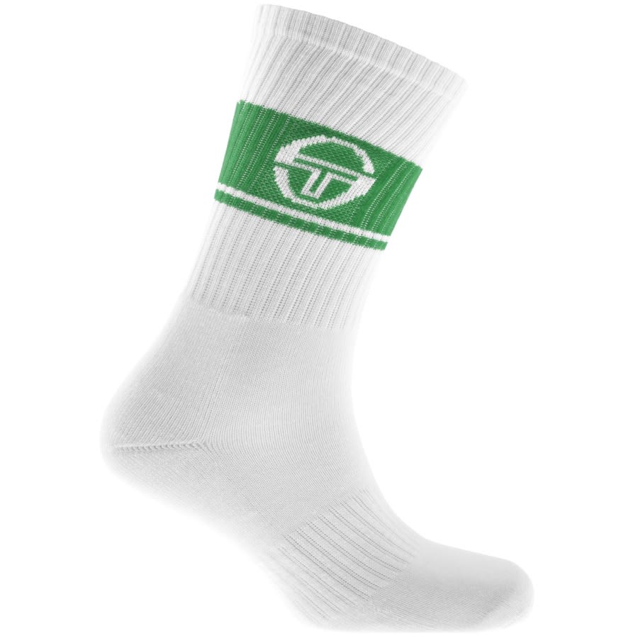Image number 4 for Sergio Tacchini 3 Pack Logo Socks White