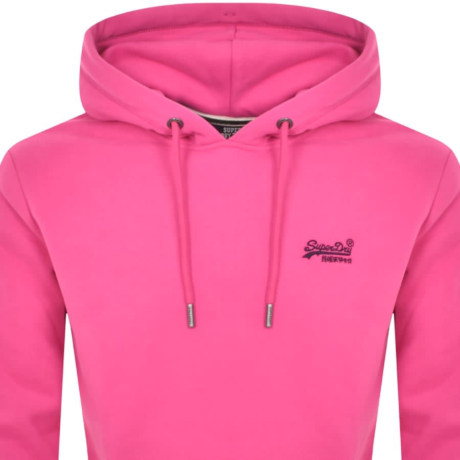 Image number 2 for Superdry Essential Logo Hoodie Pink