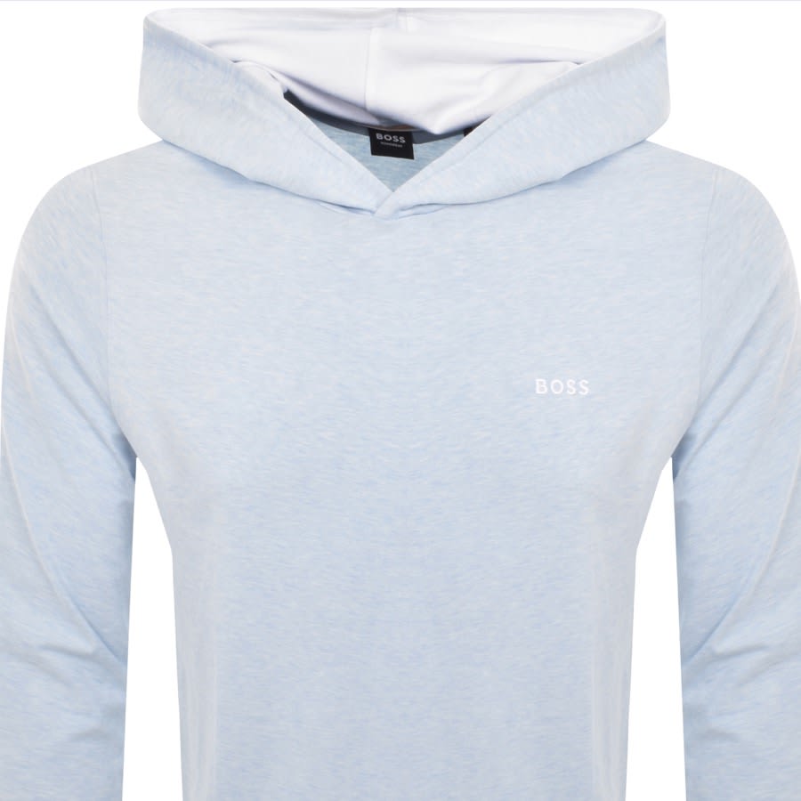 Image number 2 for BOSS Long Sleeve Hooded T Shirt Blue