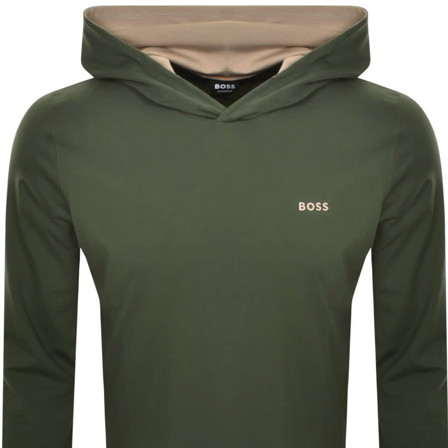 Image number 2 for BOSS Hooded T Shirt Green