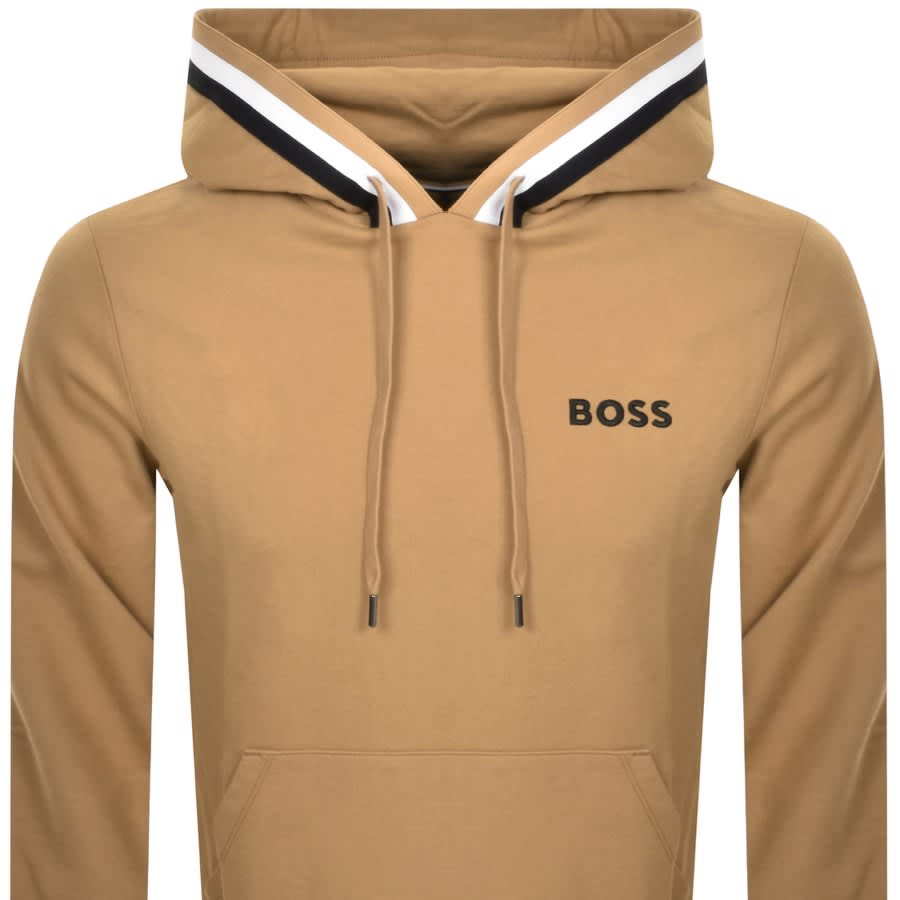 Image number 2 for BOSS Iconic Hoodie Brown