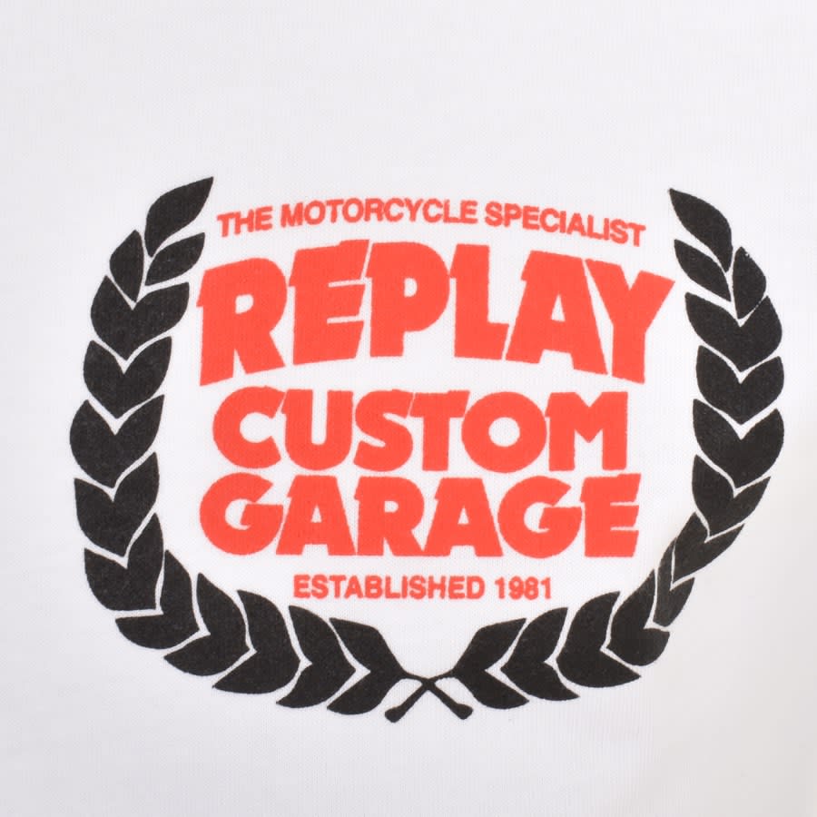 Image number 5 for Replay Logo T Shirt White
