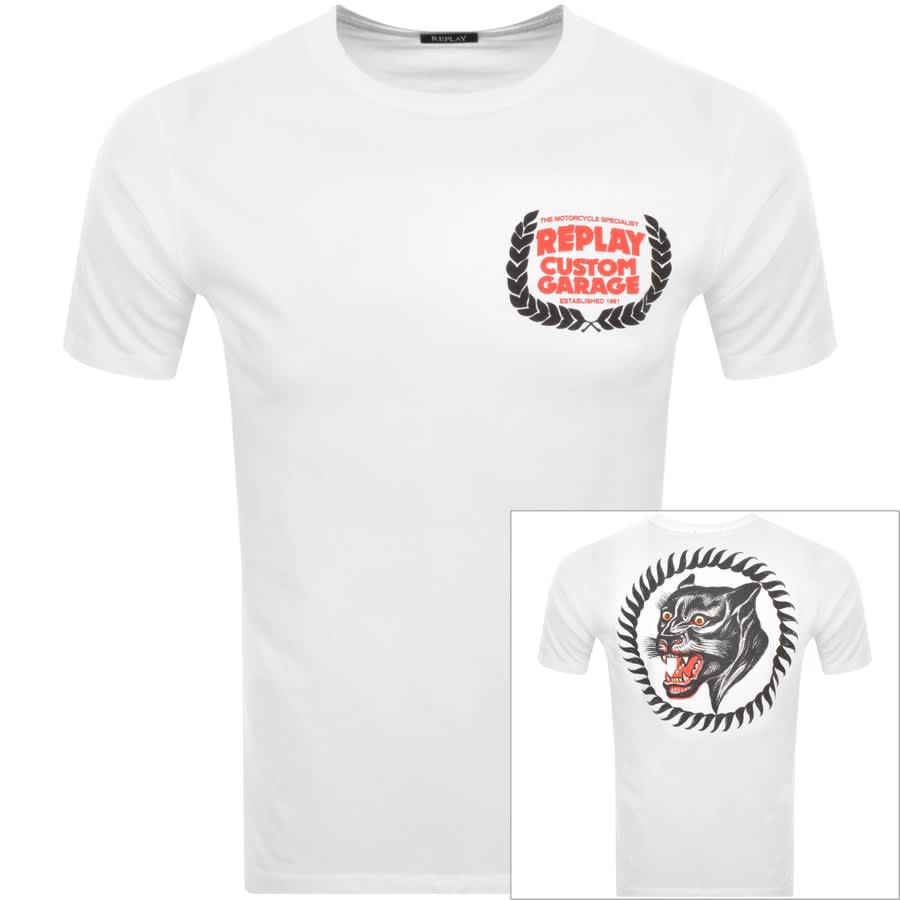 Image number 1 for Replay Logo T Shirt White