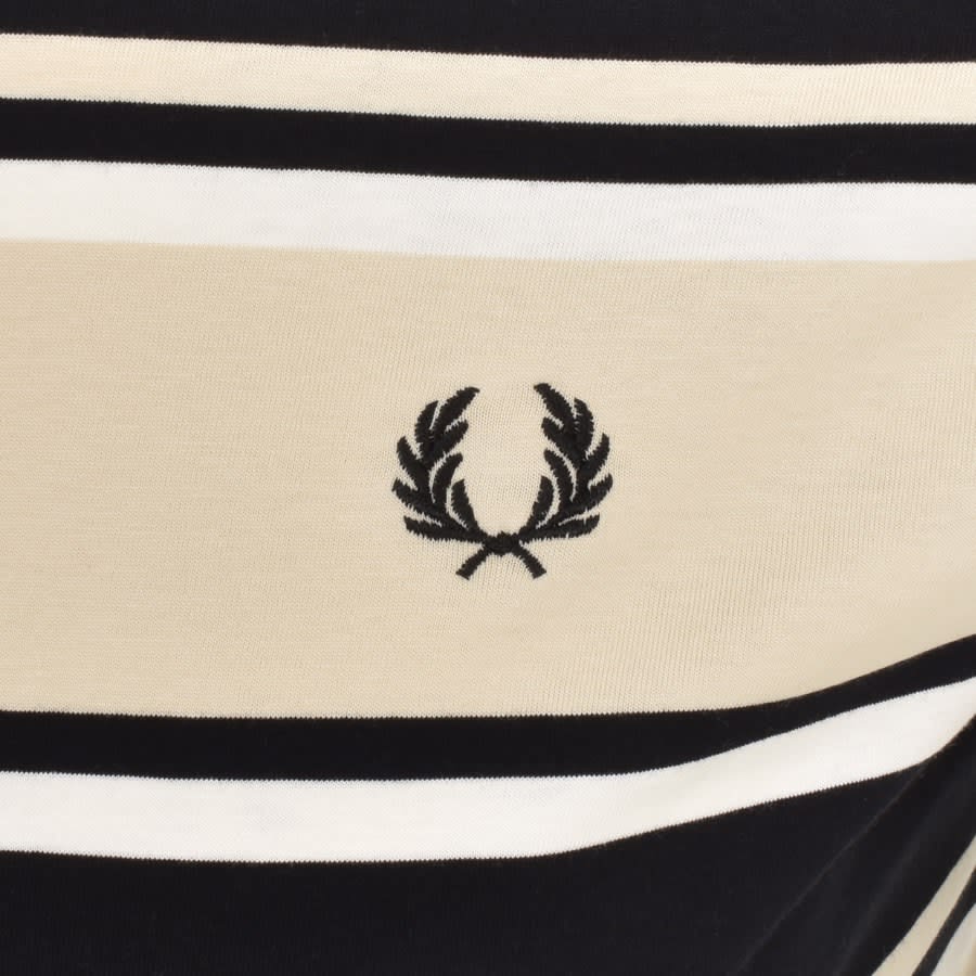 Image number 3 for Fred Perry Bold Stripe T Shirt Beige