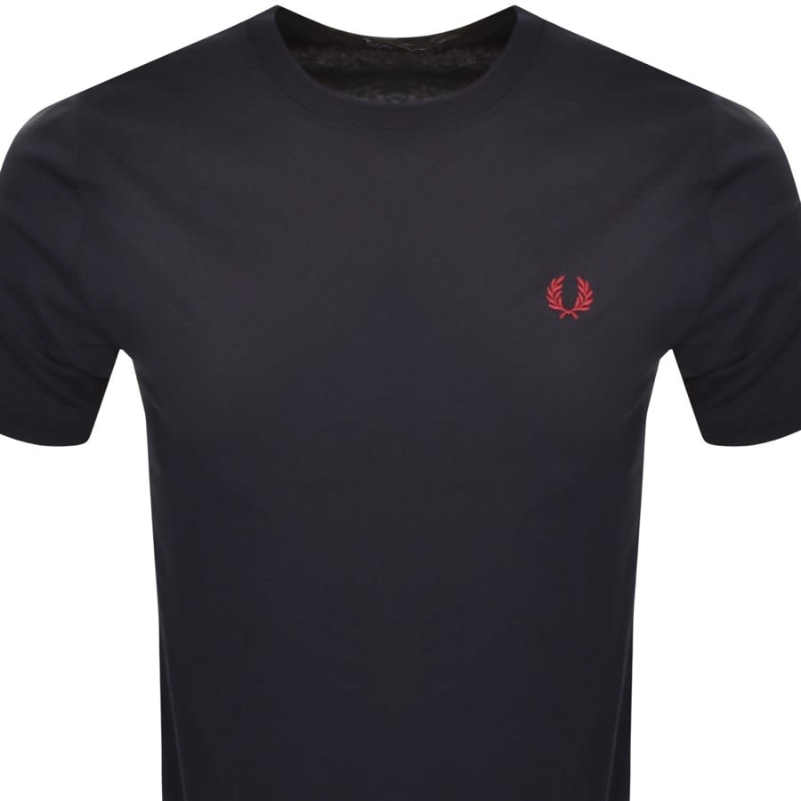 Image number 2 for Fred Perry Crew Neck T Shirt Navy