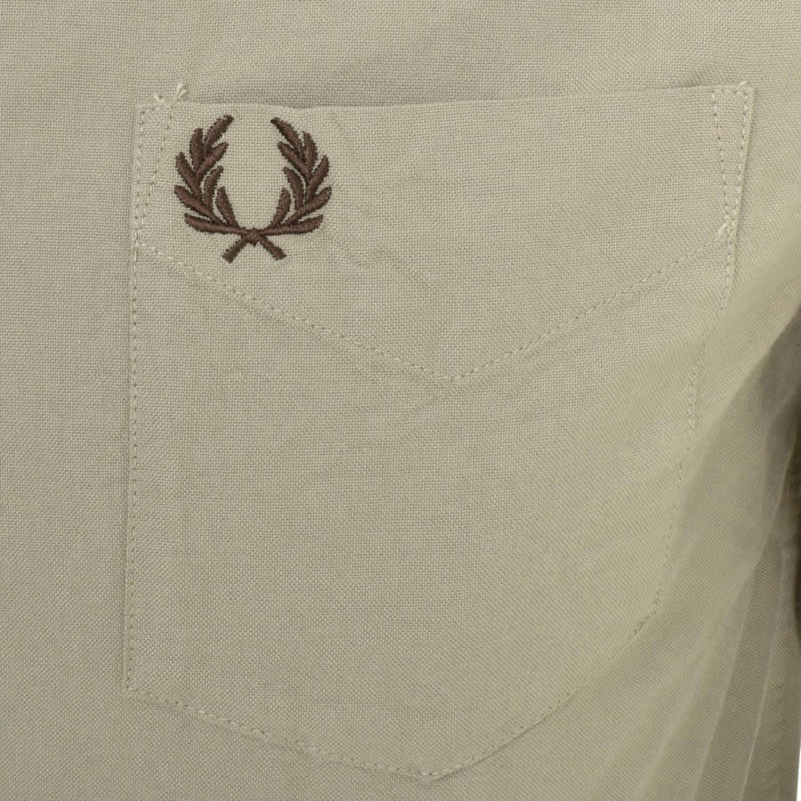 Image number 3 for Fred Perry Oxford Long Sleeved Shirt Grey