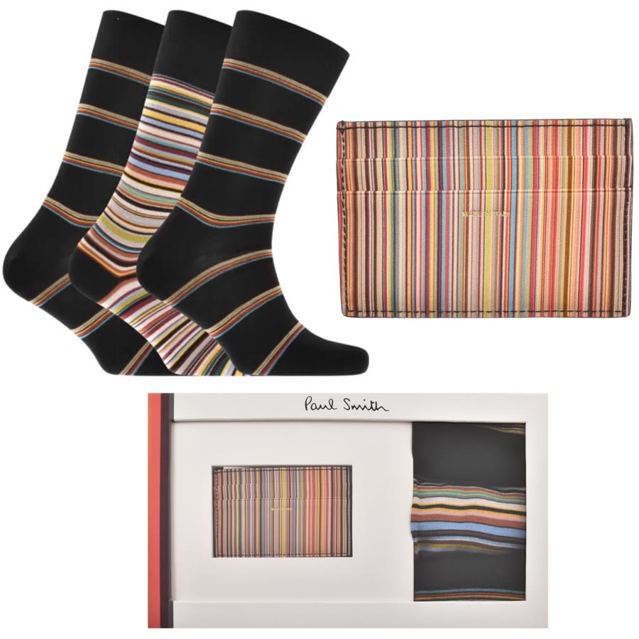 Image number 1 for Paul Smith Gift Set Wallet And 3 Pack Socks