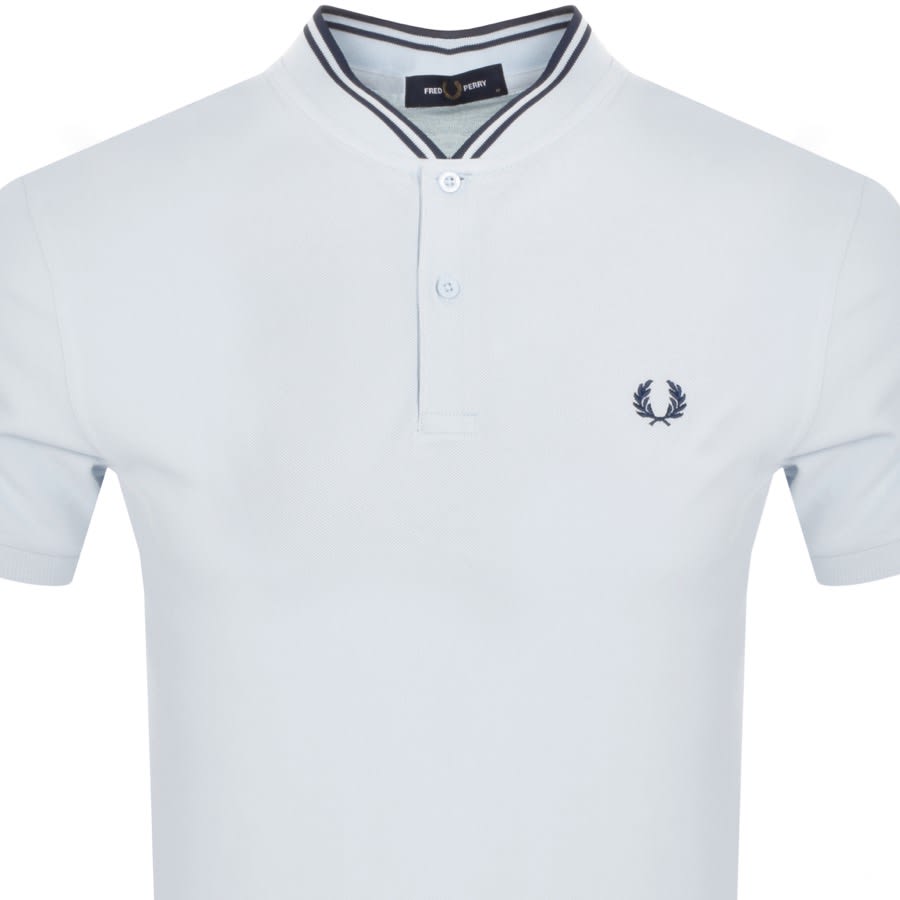 Image number 2 for Fred Perry Bomber Collar Polo T Shirt Blue