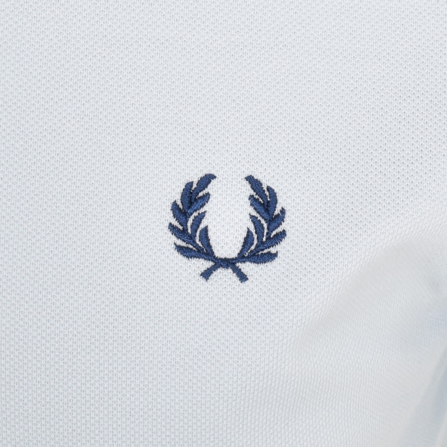 Image number 3 for Fred Perry Bomber Collar Polo T Shirt Blue