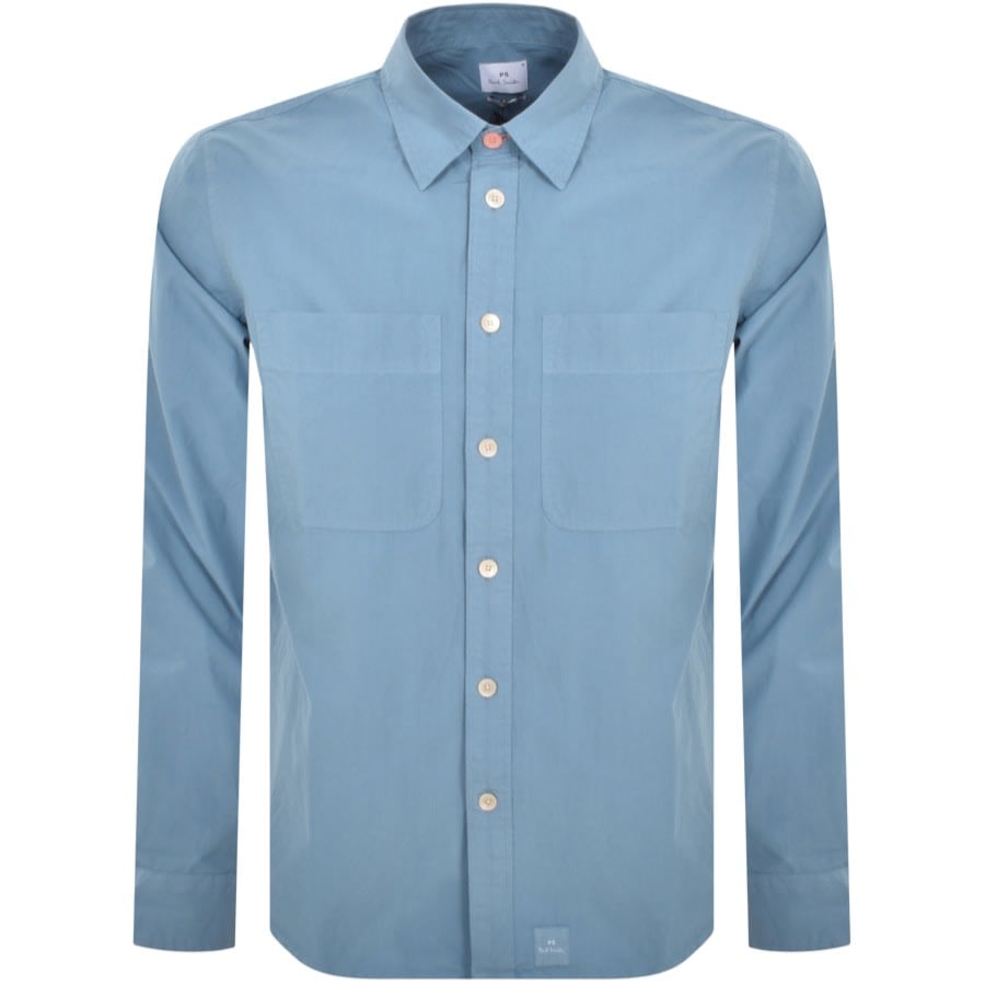 Paul Smith Long Sleeve Casual Fit Shirt Blue