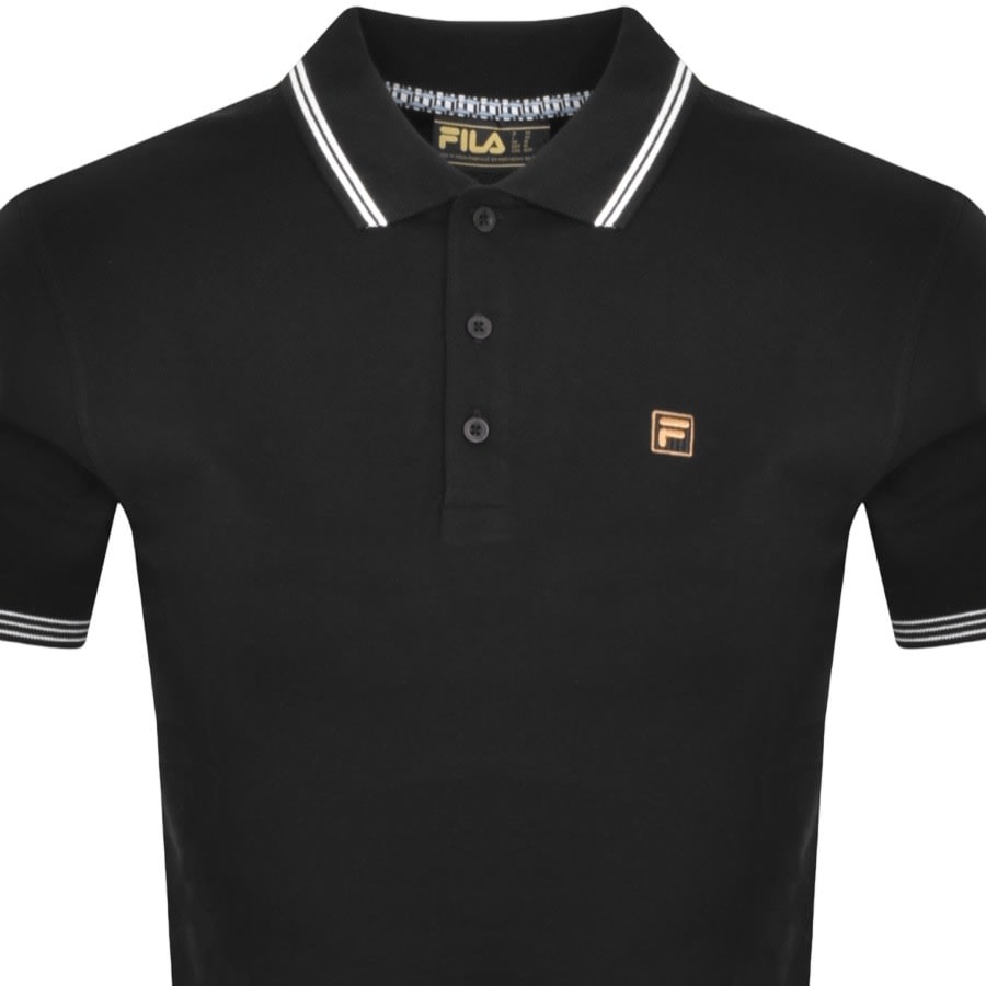 Image number 2 for Fila Vintage Soren Polo T Shirt Black