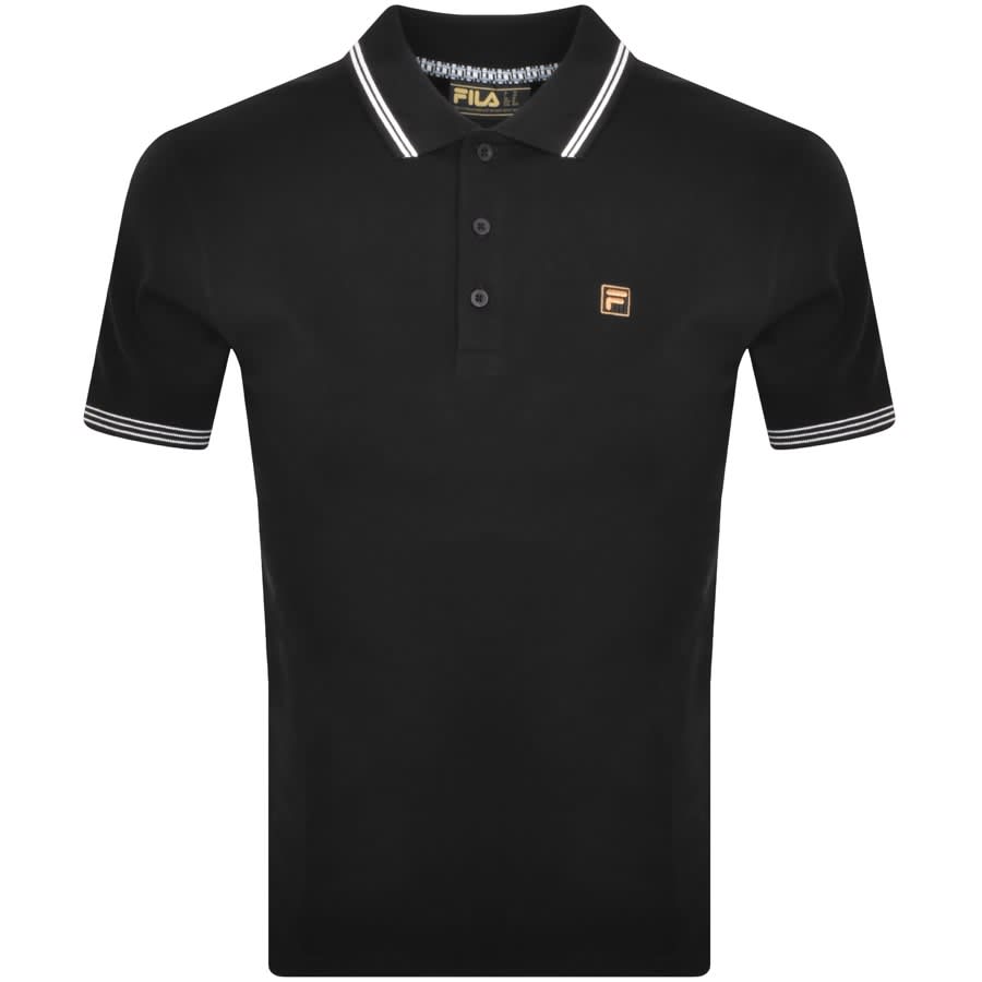 Image number 1 for Fila Vintage Soren Polo T Shirt Black