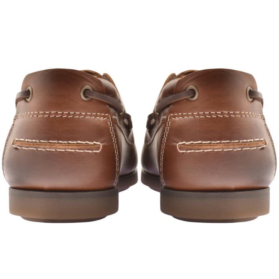 Image number 2 for Barbour Leather Wake Shoes Brown