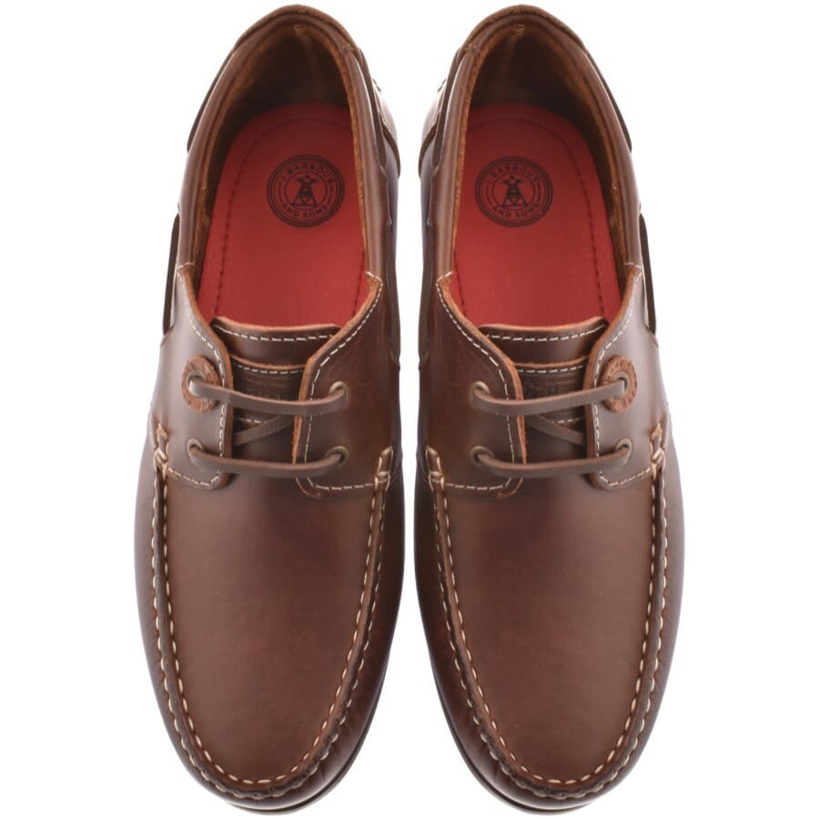 Image number 3 for Barbour Leather Wake Shoes Brown