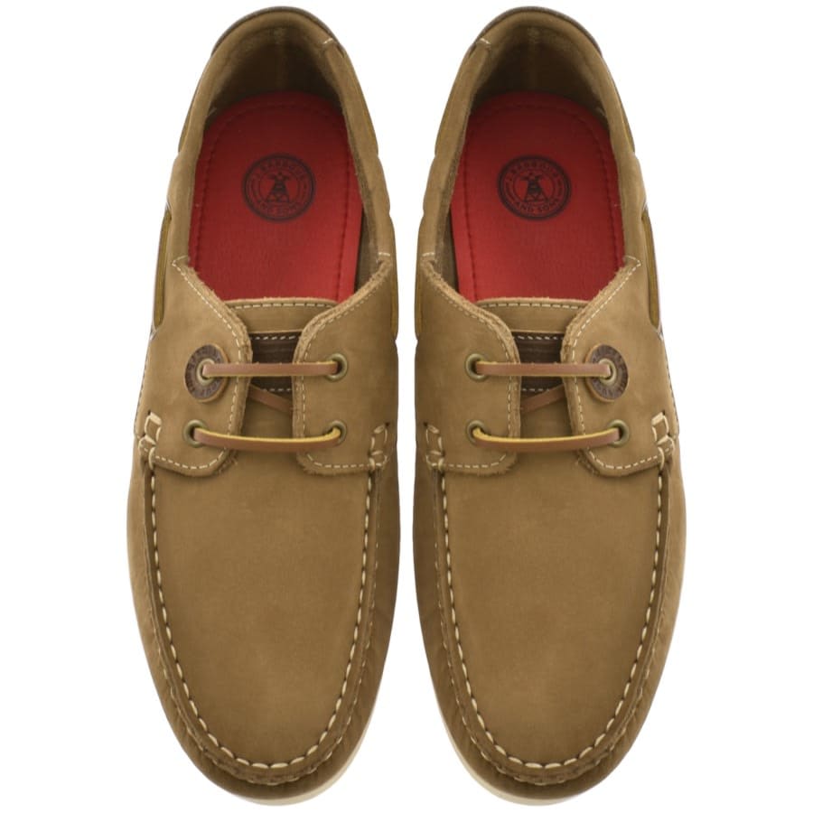 Image number 3 for Barbour Suede Wake Shoes Brown