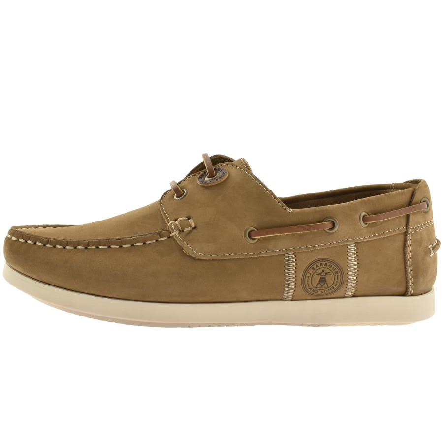Image number 1 for Barbour Suede Wake Shoes Brown