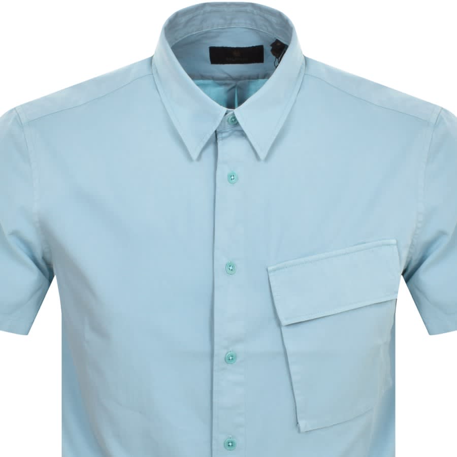 Image number 2 for Belstaff Scale Short Sleeved Shirt Blue