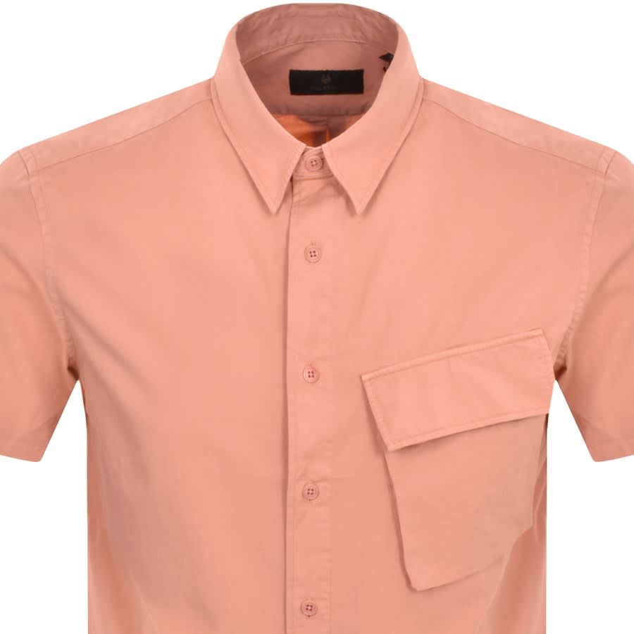 Image number 2 for Belstaff Scale Short Sleeved Shirt Pink