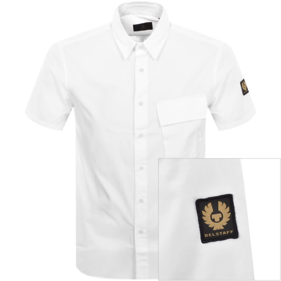 Image number 1 for Belstaff Scale Short Sleeved Shirt White