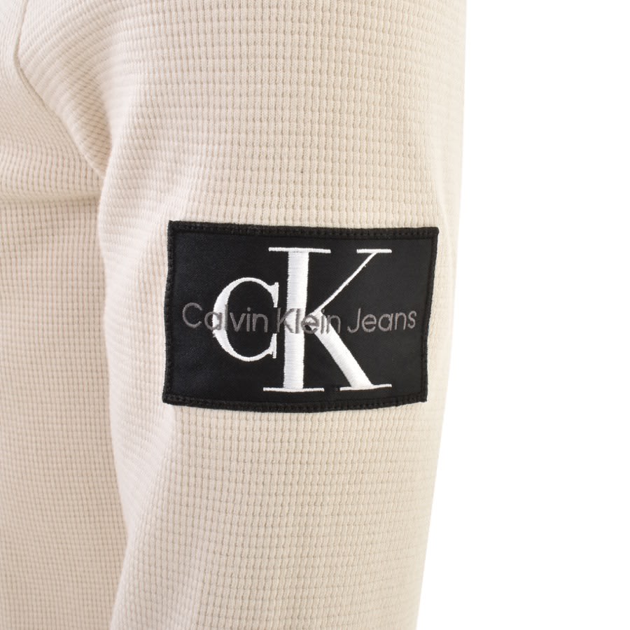 Image number 3 for Calvin Klein Jeans Long Sleeve T Shirt Beige