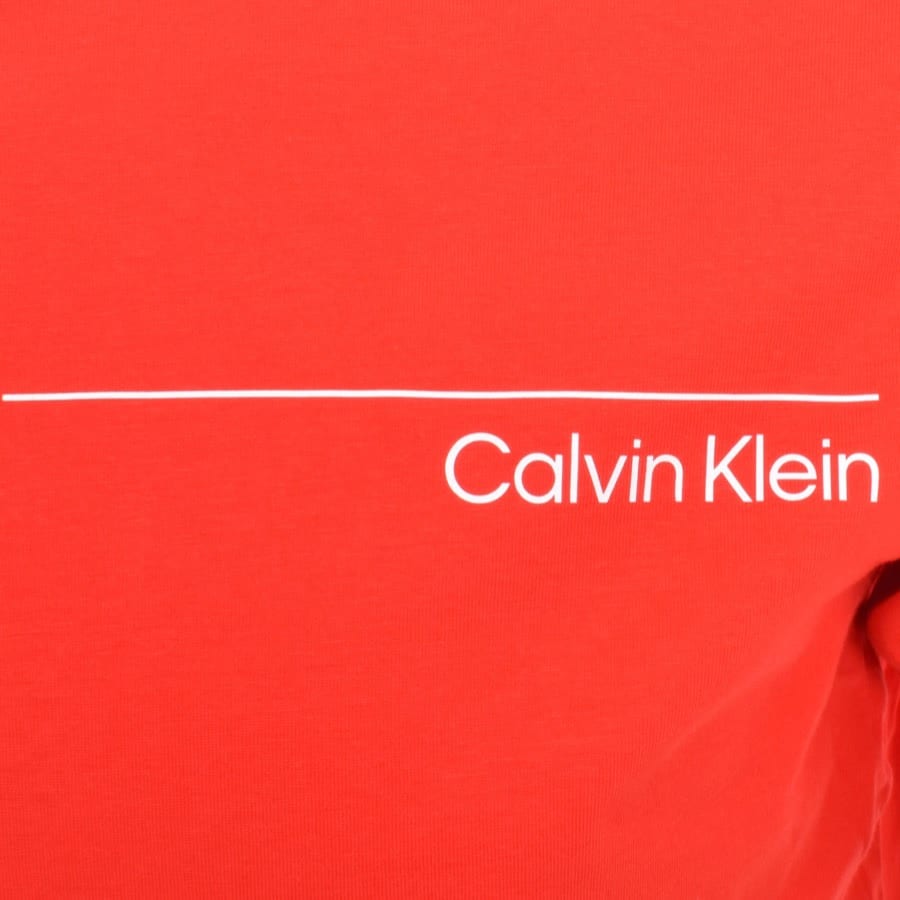 Image number 3 for Calvin Klein Crew Neck Logo T Shirt Red