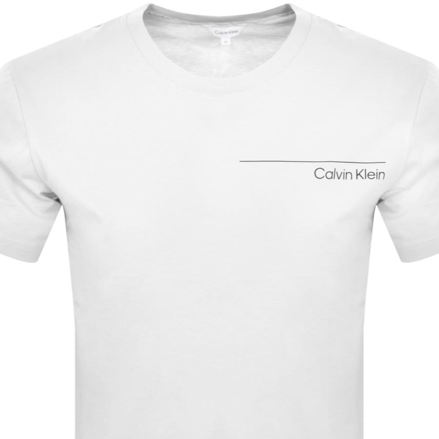 Image number 2 for Calvin Klein Crew Neck Logo T Shirt White