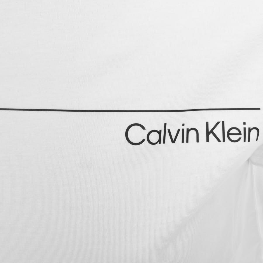 Image number 3 for Calvin Klein Crew Neck Logo T Shirt White