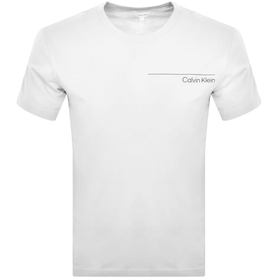 Image number 1 for Calvin Klein Crew Neck Logo T Shirt White