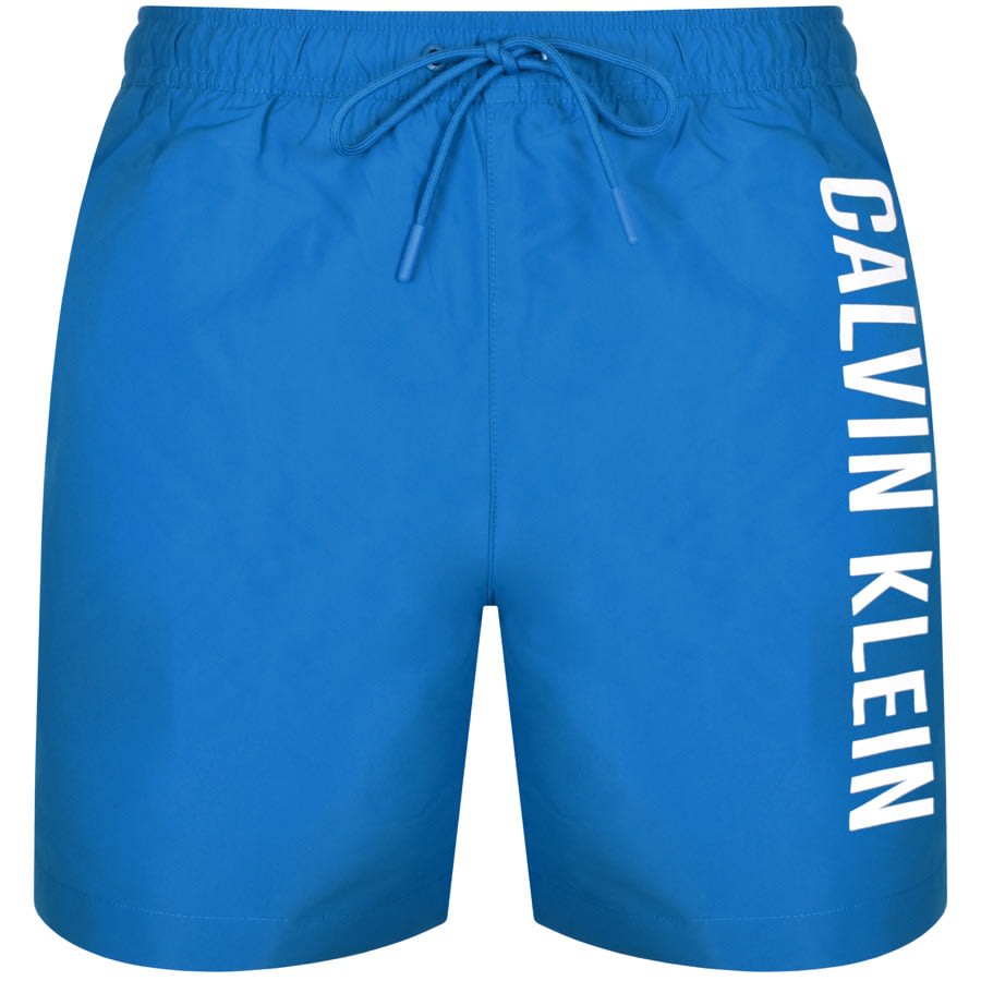 Calvin Klein Logo Swim Shorts Blue | Mainline Menswear