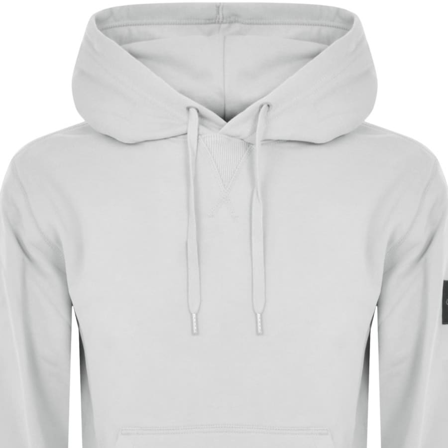 Image number 2 for Calvin Klein Jeans Logo Hoodie Grey