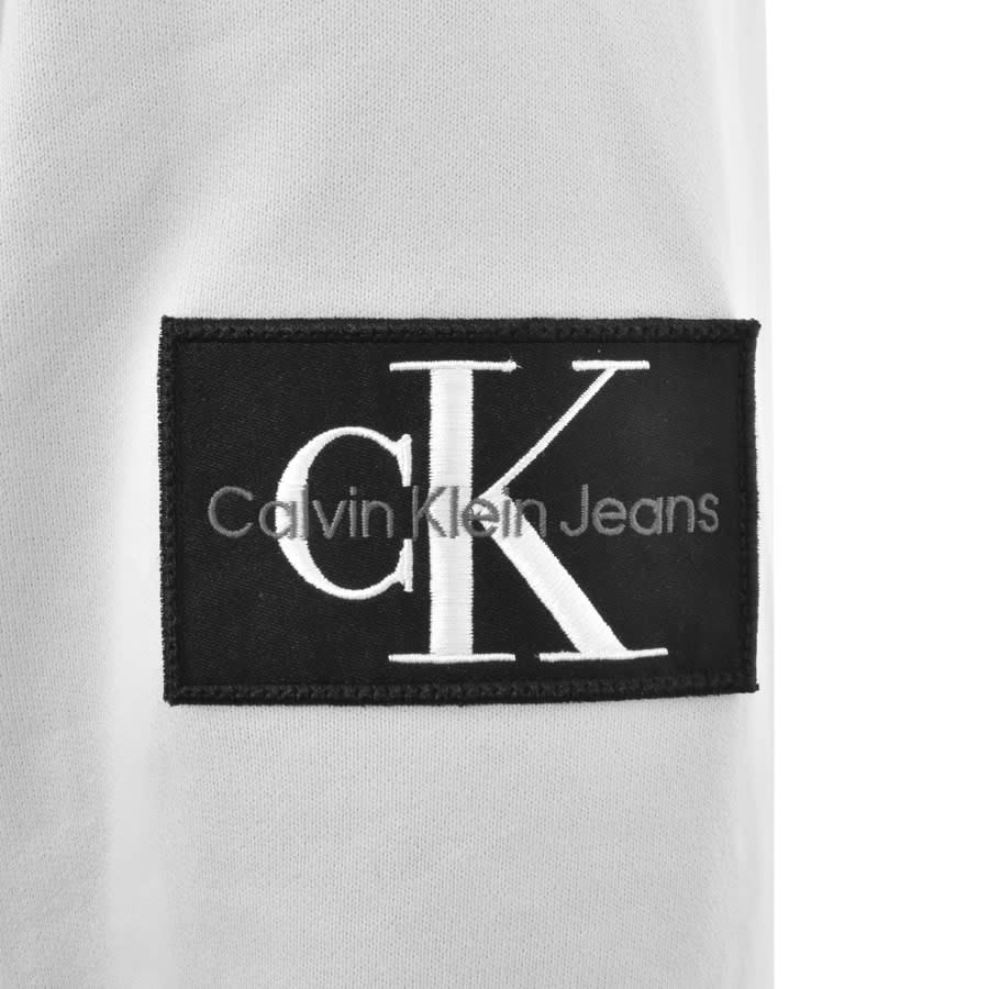 Image number 3 for Calvin Klein Jeans Logo Hoodie Grey
