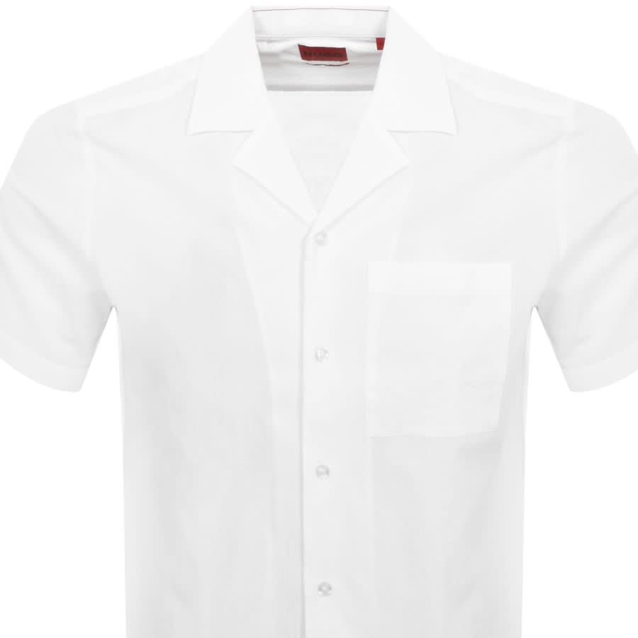 Image number 2 for HUGO Short Sleeved Ellino Shirt White