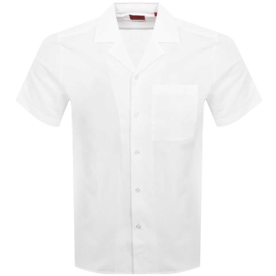 Image number 1 for HUGO Short Sleeved Ellino Shirt White