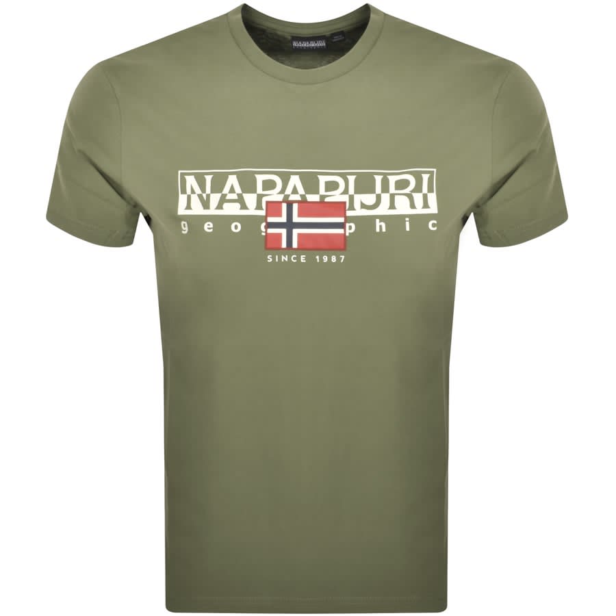 Image number 1 for Napapijri S Aylmer T Shirt Green