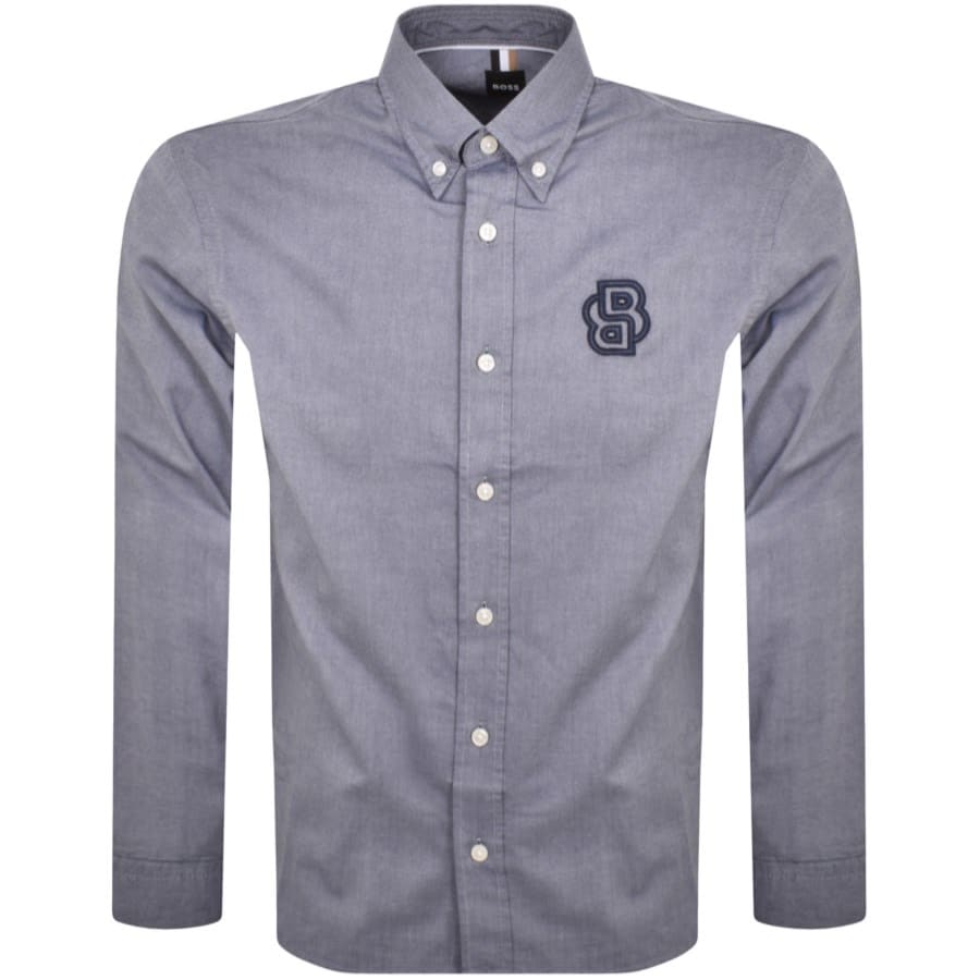 Image number 1 for BOSS S Owen BD Long Sleeve Shirt Navy