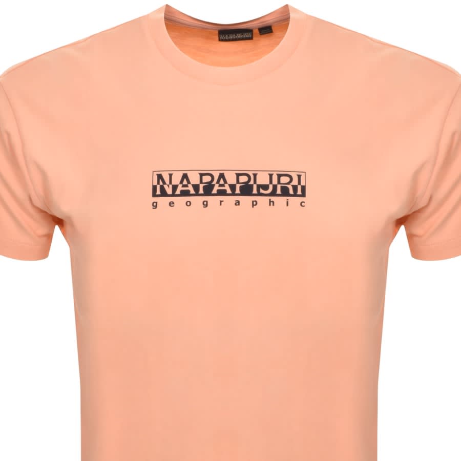 Image number 2 for Napapijri S Box Short Sleeve T Shirt Orange